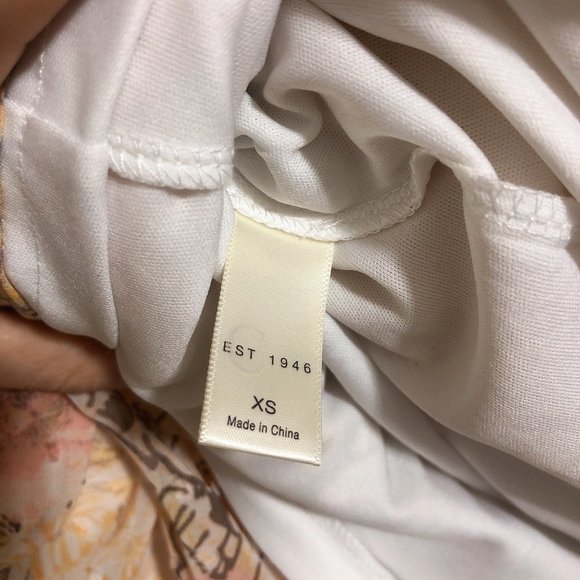 C Est 1946 Swiss Dots Sleeveless Tier V-neck Yellow Short Dress XS - Picture 9 of 10